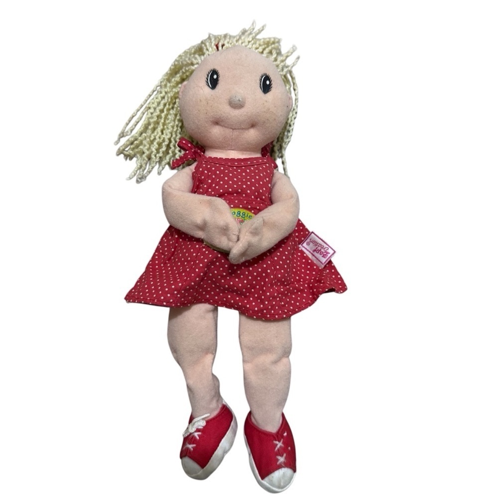 Vintage 2000s Maggie Raggies Soft Plush Toy Girl Doll Yarn Zapf Creation Germany